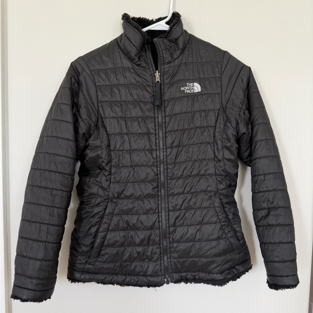 The North Face Girls Reversible Jacket Black size large 14/16